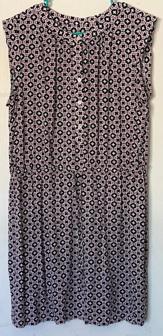 LOFT Women's Geometric Tile Print Mini Dress Pink & Black